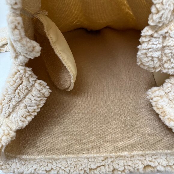 Nordic Fleece The Victoria Sherpa Pullover in Oatmeal Quarter Zip Sweater Large - Picture 12 of 15